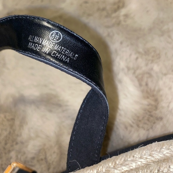 LULUS Corsa Black Espadrille Flatform Sandals Size 8.5. BNWOT - Picture 5 of 5